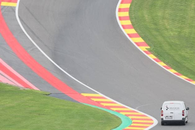 The track pictured during preparations for the Grand Prix F1 of Belgium race, in Spa-Francorchamps, Thursday 24 July 2025. The Spa-Francorchamps Formula One Grand Prix takes place this weekend, from July 24th to July 27th. BENOITxDOPPAGNE  x129914689x