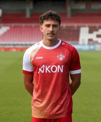 24 07 2025, Regionalliga Bayern, FC Wuerzburger Kickers, Regionalliga Bayern, Portraettermin 2025 2026 v li Dominic Schmidt FC Wuerzburger Kickers , single picture, portrait, portrait format Wuerzburg AKON ARENA Bayern Germany