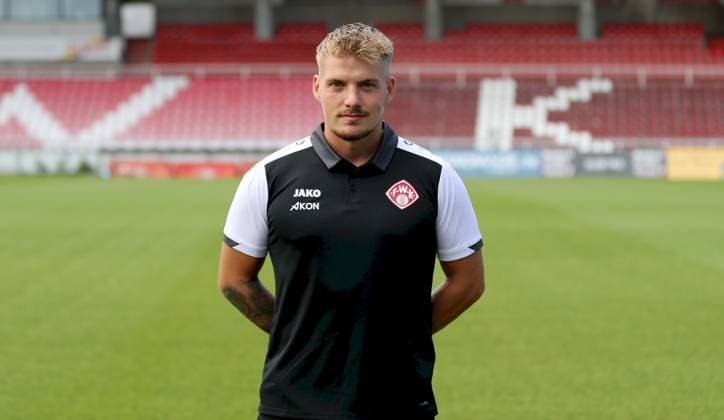 24 07 2025, Regionalliga Bayern, FC Wuerzburger Kickers, Regionalliga Bayern, Portraettermin 2025 2026 v li Goalkeeper coach Lukas Wenzel FC Wuerzburger Kickers , single picture, portrait, landscape format Wuerzburg AKON ARENA Bayern Germany
