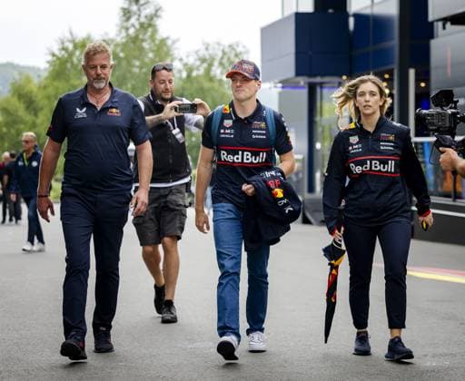 SPA - Max Verstappen (Red Bull Racing) arrives at the Spa-Francorchamps circuit ahead of the Belgian Grand Prix. ANP SEM VAN DER WAL xVIxANPxSportx xxANPxIVx 532084892 originalFilename: 532084892.jpg