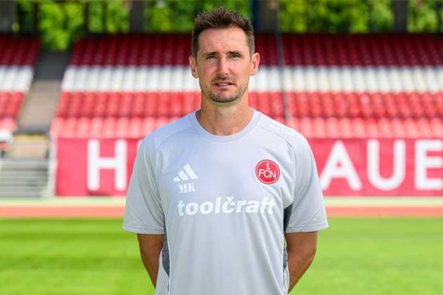 23 07 2025 1 FC Nuremberg FCN Club 2 Football Bundesliga BL Season 2025 2026 Photo appointment Portrait appointment Presentation Press appointment Single photo Single photo Portrait Portrait Headshot Miroslav Miro Klose Coach 1 FC Nuremberg FCN