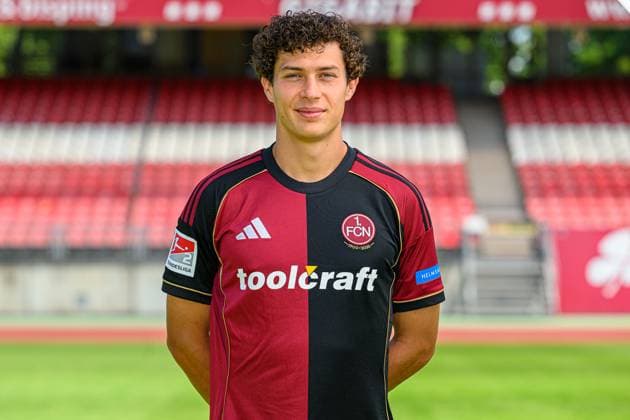 23 07 2025 1 FC Nuremberg FCN Club 2 Football Bundesliga BL Season 2025 2026 Photo appointment Portrait appointment Presentation Press appointment Single photo Single photo Portrait Portrait Headshot Fabio Gruber 4, 1 FC Nuremberg FCN