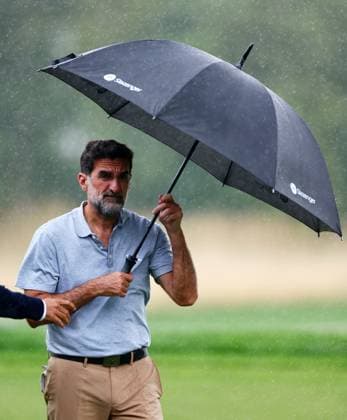 LIV Golf Chairman Yasir Al-Rumayyan during his round. LIV Golf UK, Pro-AM, Golf, JCB Golf & Country Club, Uttoxeter, UK - 24 Jul 2025Uttoxeter JCB Golf & Country Club United Kingdom EDITORIAL USE ONLY No use with unauthorised audio, video, data, fixture lists, club league logos or live services. Online in-match use limited to 120 images, no video emulation. No use in betting, games or single club league player publications. Copyright: xJamesxMarsh Shutterstockx 15410870ao
