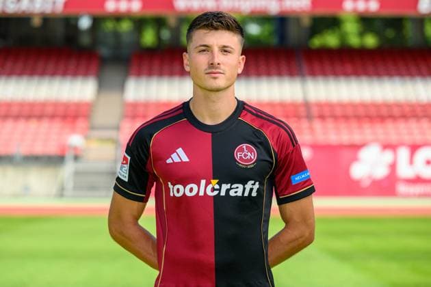 23 07 2025 1 FC Nürnberg FCN Club 2 Soccer Bundesliga BL Season 2025 2026 Photo appointment Portrait appointment Presentation Press appointment Single photo Single photo Portrait Portrait Headshot Semir Telalovic 9, 1 FC Nürnberg FCN