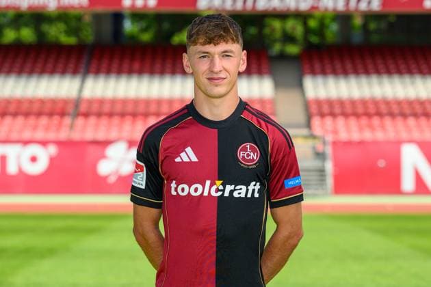 23 07 2025 1 FC Nürnberg FCN Club 2 Soccer Bundesliga BL Season 2025 2026 Photo appointment Portrait appointment Presentation Press appointment Single photo Single photo Portrait Portrait Headshot Benjamin Goller 14, 1 FC Nürnberg FCN