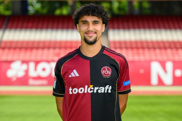 23 07 2025 1 FC Nuremberg FCN Club 2 Football Bundesliga BL Season 2025 2026 Photo appointment Portrait appointment Presentation Press appointment Single photo Single photo Portrait Portrait Headshot Ayoub Chaikhoun 17, 1 FC Nuremberg FCN
