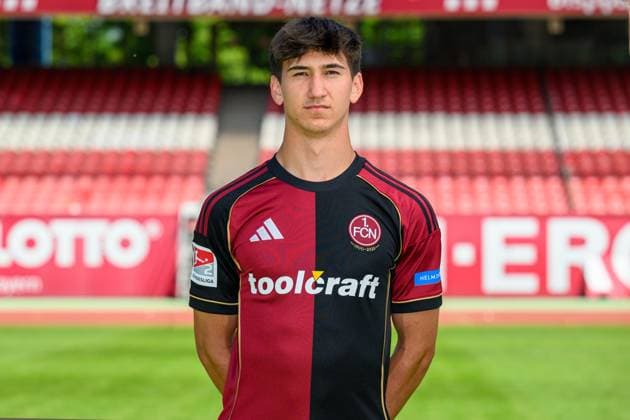 23 07 2025 1 FC Nuremberg FCN Club 2 Football Bundesliga BL Season 2025 2026 Photo appointment Portrait appointment Presentation Press appointment Single photo Single photo Portrait Portrait Headshot Eryk Grzywacz 19, 1 FC Nuremberg FCN