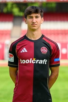 23 07 2025 1 FC Nuremberg FCN Club 2 Football Bundesliga BL Season 2025 2026 Photo appointment Portrait appointment Presentation Press appointment Single photo Single photo Portrait Portrait Headshot Eryk Grzywacz 19, 1 FC Nuremberg FCN