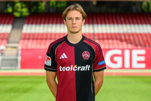 23 07 2025 1 FC Nuremberg FCN Club 2 Football Bundesliga BL Season 2025 2026 Photo appointment Portrait appointment Presentation Press appointment Single photo Single photo Portrait Portrait Headshot Caspar Jander 20, 1 FC Nuremberg FCN