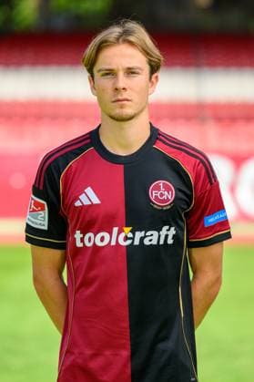 23 07 2025 1 FC Nuremberg FCN Club 2 Football Bundesliga BL Season 2025 2026 Photo appointment Portrait appointment Presentation Press appointment Single photo Single photo Portrait Portrait Headshot Caspar Jander 20, 1 FC Nuremberg FCN