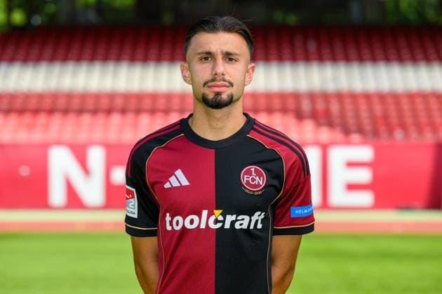 23 07 2025 1 FC Nuremberg FCN Club 2 Football Bundesliga BL Season 2025 2026 Photo appointment Portrait appointment Presentation Press appointment Single photo Single photo Portrait Portrait Headshot Berkay Yilmaz 21, 1 FC Nuremberg FCN