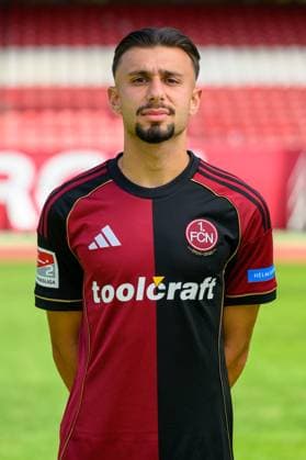 23 07 2025 1 FC Nuremberg FCN Club 2 Football Bundesliga BL Season 2025 2026 Photo appointment Portrait appointment Presentation Press appointment Single photo Single photo Portrait Portrait Headshot Berkay Yilmaz 21, 1 FC Nuremberg FCN