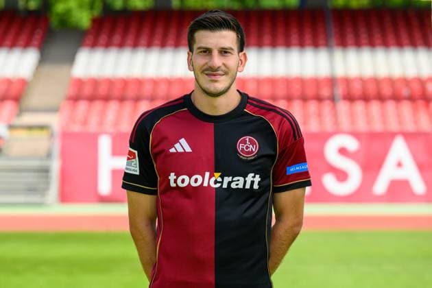 23 07 2025 1 FC Nuremberg FCN Club 2 Football Bundesliga BL Season 2025 2026 Photo appointment Portrait appointment Presentation Press appointment Single photo Single photo Portrait Portrait Headshot Luka Lochoshvili 24, 1 FC Nuremberg FCN