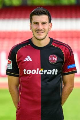 23 07 2025 1 FC Nuremberg FCN Club 2 Football Bundesliga BL Season 2025 2026 Photo appointment Portrait appointment Presentation Press appointment Single photo Single photo Portrait Portrait Headshot Luka Lochoshvili 24, 1 FC Nuremberg FCN
