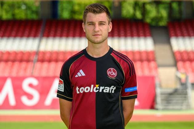23 07 2025 1 FC Nuremberg FCN Club 2 Football Bundesliga BL Season 2025 2026 Photo appointment Portrait appointment Presentation Press appointment Single photo Single photo Portrait Portrait Headshot Robin Knoche 31, 1 FC Nuremberg FCN