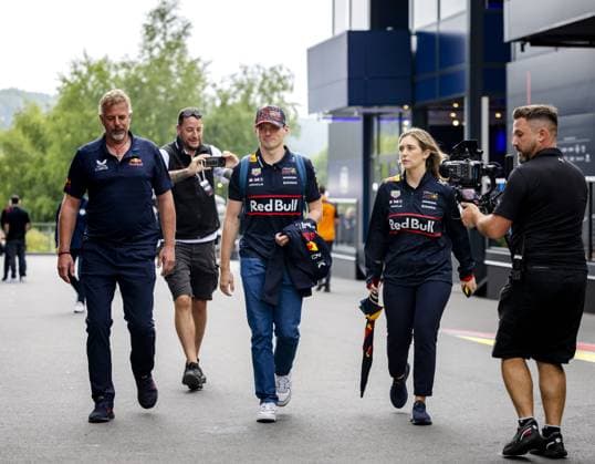 SPA - Max Verstappen (Red Bull Racing) arrives at the Spa-Francorchamps circuit ahead of the Belgian Grand Prix. ANP SEM VAN DER WAL xVIxANPxSportx xxANPxIVx 532085620 originalFilename: 532085620.jpg