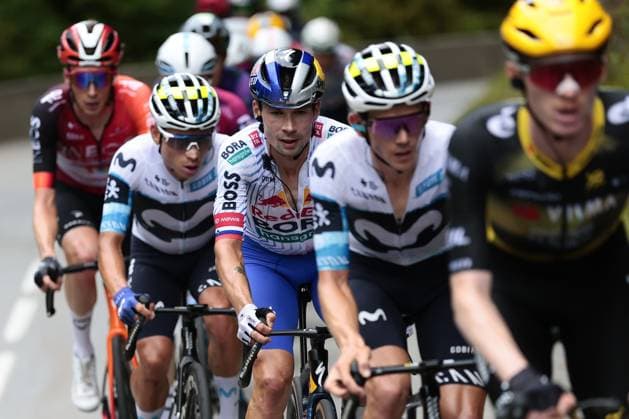 Slovenian Primoz Roglic of RedBull-BORA-hansgrohe pictured in action during stage 18 of the 2025 Tour de France cycling race, from Vif to Courchevel Col de la Loze, on Thursday 24 July 2025 in France. The 112th edition of the Tour de France starts on Saturday 5 July in Lille, France, and will finish in Paris, France on the 27th of July. POOLxLUCAxBETTINI  x129922738x