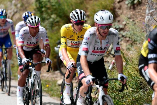 Tour de France 2025 Stage 18 COURCHEVEL COL DE LA LOZE, FRANCE - JULY 24 : Pogacar Tadej (SLO) of UAE Team Emirates during stage 18 of the 112th edition of Tour de France an UCI World Tour 2.UWT cycling road race stage for Men Elite of 171 km with start in Vif and finish in Courchevel Col de la Loze on July 24, 2025 in Courchevel Col de la Loze, France, 24 07 2025 ( Motordriver Kenny Verfaillie - Courchevel Col de la Loze France  Copyright: xLucaxBettinix