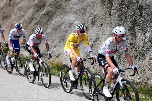 Tour de France 2025 Stage 18 COURCHEVEL COL DE LA LOZE, FRANCE - JULY 24 : Pogacar Tadej (SLO) of UAE Team Emirates during stage 18 of the 112th edition of Tour de France an UCI World Tour 2.UWT cycling road race stage for Men Elite of 171 km with start in Vif and finish in Courchevel Col de la Loze on July 24, 2025 in Courchevel Col de la Loze, France, 24 07 2025 ( Motordriver Kenny Verfaillie - Courchevel Col de la Loze France  Copyright: xLucaxBettinix