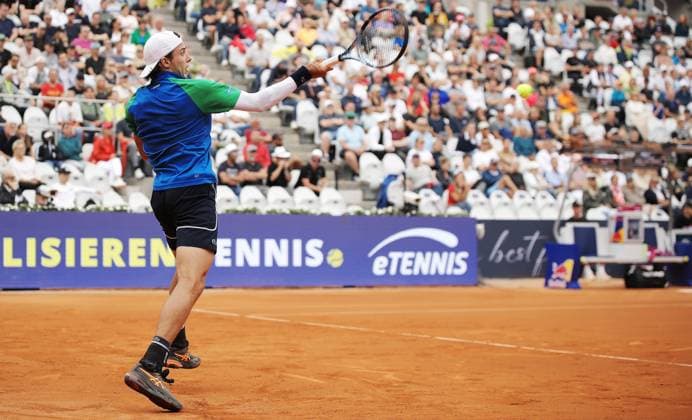 TENNIS - ATP, Tennis Herren Generali Open 2025 KITZBUEHEL,AUSTRIA,24.JUL.25 - TENNIS - ATP World Tour, Generali Open. Image shows Arthur Cazaux (FRA).  GEPAxpictures xMatthiasxHauer
