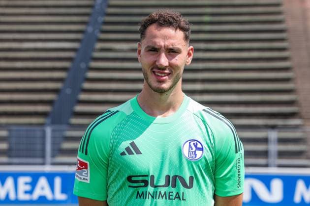 24 07 2025, Football, 2 Bundesliga, Season 2025 2026, FC Schalke 04, Justin Heekeren FC Schalke 04 Gelsenkirchen Parkstadion NRW Germany xRHR FOTO TRx Copyright: TimxRehbein RHR-FOTOx RHR-FOTO TR