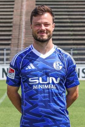 24 07 2025, Football, 2 Bundesliga, Season 2025 2026, FC Schalke 04, Adrian Gantenbein FC Schalke 04 Gelsenkirchen Parkstadion NRW Germany xRHR FOTO TRx Copyright: TimxRehbein RHR-FOTOx RHR-FOTO TR