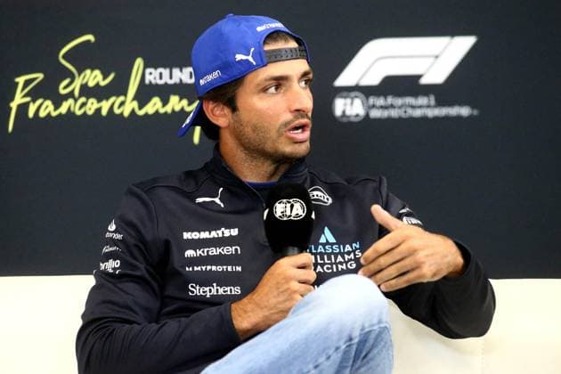 24 07 2025, xsvx, Motorsport FIA Formula 1, Belgian Grand Prix v l Press conference Carlos Sainz Williams Racing starting number 55 FIA REGULATIONS PROHIBIT ANY USE OF PHOTOGRAPHS as IMAGE SEQUENCES and or QUASI VIDEO Spa