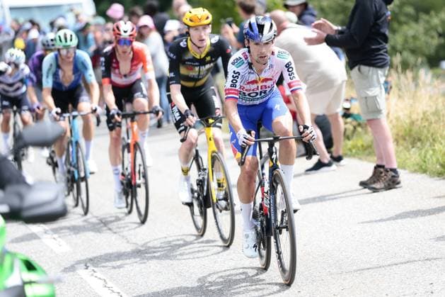 Slovenian Primoz Roglic of RedBull-BORA-hansgrohe pictured in action during stage 18 of the 2025 Tour de France cycling race, from Vif to Courchevel Col de la Loze, on Thursday 24 July 2025 in France. The 112th edition of the Tour de France starts on Saturday 5 July in Lille, France, and will finish in Paris, France on the 27th of July. POOLxLUCAxBETTINI  x129930609x