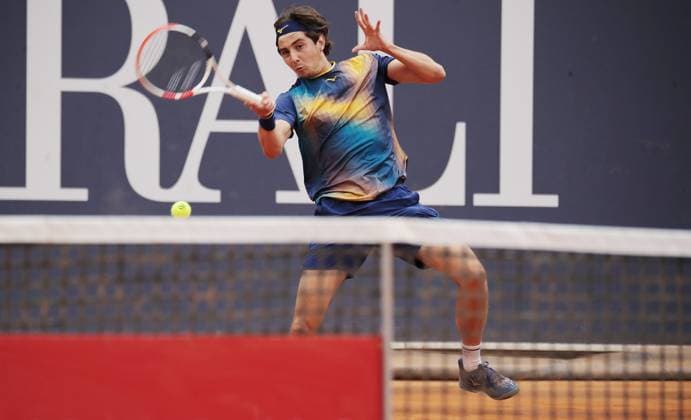 TENNIS - ATP, Tennis Herren Generali Open 2025 KITZBUEHEL,AUSTRIA,24.JUL.25 - TENNIS - ATP World Tour, Generali Open. Image shows Alexander Shevchenko (KAZ).  GEPAxpictures xMatthiasxHauer