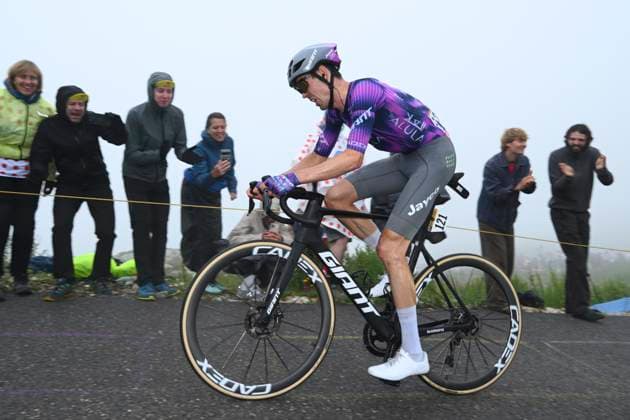 Tour de France 2025 Stage 18 COURCHEVEL COL DE LA LOZE, FRANCE - JULY 24 : O Connor Ben (AUS) of Team Jayco AlUla during stage 18 of the 112th edition of Tour de France an UCI World Tour 2.UWT cycling road race stage for Men Elite of 171 km with start in Vif and finish in Courchevel Col de la Loze on July 24, 2025 in Courchevel Col de la Loze, France, 24 07 2025 ( Motordriver Kenny Verfaillie - Courchevel Col de la Loze France  Copyright: xVincentxKalutx