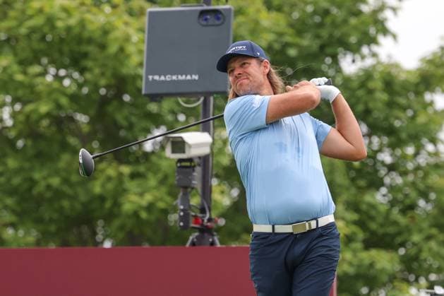 July 24th, 2025: Aaron Baddeley of Australia hits his shot on the first tee during the first round of the 3M Open 2025 at TPC Twin Cities on July 24, 2025 in Blaine, Minnesota. -CSM Blaine USA - ZUMAc04_ 20250724_zma_c04_058 Copyright: xStevenxGarciax