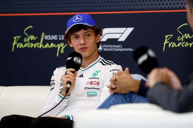 F1 - BELGIAN GRAND PRIX 2025 KIMI ANTONELLI Andrea (ita), Mercedes AMG F1 Team W16, portrait during the 2025 Formula 1 Belgian Grand Prix, 13th round of the 2025 FIA Formula One World Championship, WM, Weltmeisterschaft from July 25 to 27, 2025 on the Circuit de Spa-Francorchamps, in Stavelot, Belgium - StavelotBelgium  Copyright: xDPPIx