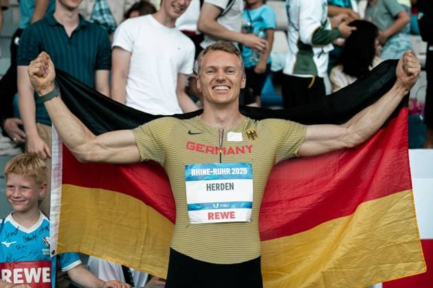 Luka Herden (LG Brillux Muenster, Weitsprung Maenner), GER, Athletics, FISU World University Games Summer 2025, Lohrheidestadion, Wattenscheid, 24.07.2025, GER, Athletics, FISU World University Games Summer 2025, Lohrheidestadion, Wattenscheid, 24.07.2025 Wattenscheid *** Luka Herden LG Brillux Muenster, Long Jump Men , GER, Athletics, FISU World University Games Summer 2025, Lohrheidestadion, Wattenscheid, 24 07 2025, GER, Athletics, FISU World University Games Summer 2025, Lohrheidestadion, Wattenscheid, 24 07 2025 Wattenscheid Copyright: xStefanxMayerx EP_SMR