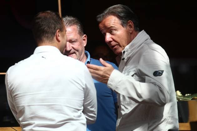 24 07 2025, xsvx, Motorsport FIA Formula 1, Belgian Grand Prix v l Jos Verstappen Raymond Vermeulen, Manager of Max Verstappen FIA REGULATIONS PROHIBIT ANY USE OF PHOTOGRAPHS as IMAGE SEQUENCES and or QUASI VIDEO Spa