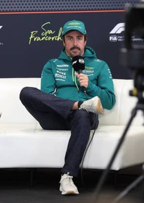 Formula 1 of Belgium Spanish driver Fernando Alonso of Aston Martin Aramco Cognizant Formula One Team during the press conference, PK, Pressekonferenz ahead of the Formula 1 Moet & Chandon Belgian Grand Prix 2025 at the Circuit de Spa-Francorchamps in Spa, Belgium, July 24 2025. Spa-Francorchamps Belgium Copyright: xMatrixxImagesx xHasanxBraticx 