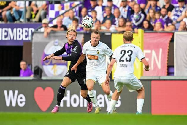 RSC Anderlecht v BK Hacken - UEFA Europa League round 2 qualifier ANDERLECHT, BELGIUM - JULY 24 : Dolberg Kasper forward of RSC Anderlecht in action during the UEFA Europa League 2025 26 Round 2 match between RSC Anderlecht and BK Hacken on July 24, 2025 in Anderlecht, Belgium, 24 07 2025 Anderlecht Belgium  Copyright: xTomasxSiskx