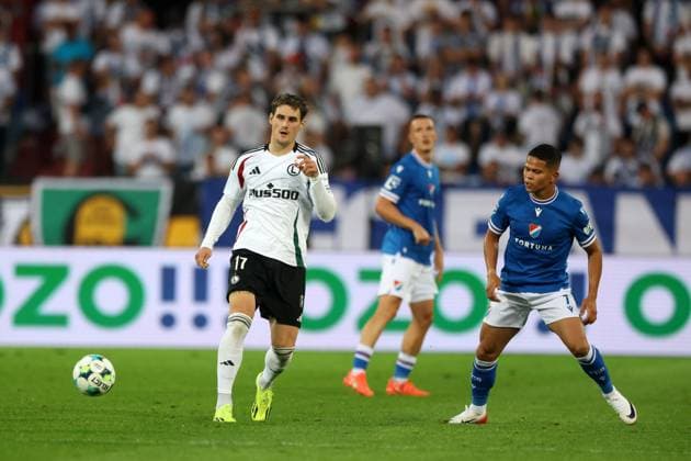 OSTRAWA 24.07.2025 PIERWSZY MECZ II RUNDA ELIMINACYJNA LIGA EUROPY SEZON 2025 26: BANIK OSTRAWA - LEGIA WARSZAWA --- UEFA EUROPA LEAGUE SECOND QUALIFYING ROUND FIRST MATCH: BANIK OSTRAVA - LEGIA WARSAW ILJA SZKURIN EWERTON FOT. PIOTR KUCZA FOTOPYK NEWSPIX.PL --- newspix.pl 