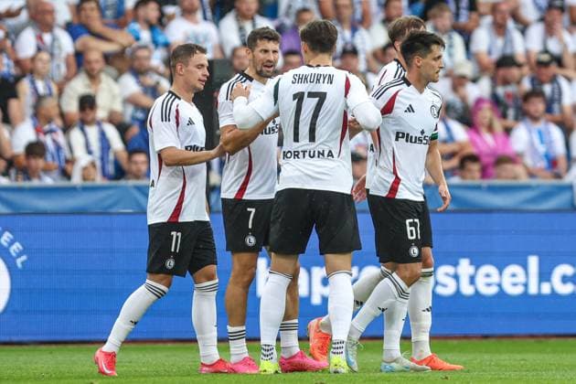 24.07.2025 OSTRAWA MECZ II RUNDY ELIMINACJI LIGI EUROPY BANIK OSTRAWA - LEGIA WARSZAWA --- FOOTBALL MATCH SECOND ROUND QUALIFICATIONS UEFA EUROPA LEAGUE BANIK OSTRAVA - LEGIA WARSZAWA NZ. BARTOSZ KAPUSTKA RADOSC LEGIA FOT. LUKASZ JURGA ARENA AKCJI NEWSPIX.PL --- newspix.pl 