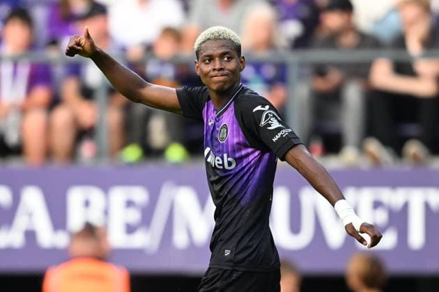 RSC Anderlecht v BK Hacken - UEFA Europa League round 2 qualifier ANDERLECHT, BELGIUM - JULY 24 : Angulo Nilson midfielder of RSC Anderlecht in action during the UEFA Europa League 2025 26 Round 2 match between RSC Anderlecht and BK Hacken on July 24, 2025 in Anderlecht, Belgium, 24 07 2025 Anderlecht Belgium  Copyright: xTomasxSiskx
