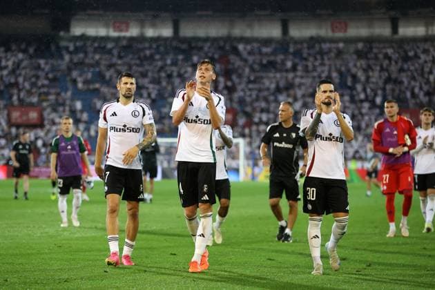 OSTRAWA 24.07.2025 PIERWSZY MECZ II RUNDA ELIMINACYJNA LIGA EUROPY SEZON 2025 26: BANIK OSTRAWA - LEGIA WARSZAWA 2:2 --- UEFA EUROPA LEAGUE SECOND QUALIFYING ROUND FIRST MATCH: BANIK OSTRAVA - LEGIA WARSAW 2:2 PAWEL WSZOLEK JAN ZIOLKOWSKI PETAR STOJANOVIC FOT. PIOTR KUCZA FOTOPYK NEWSPIX.PL --- newspix.pl 