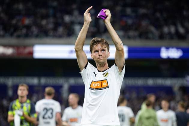 250724 Samuel Leach Holm of Häcken after the UEFA Europa League second qualifying round match between Anderlecht and Häcken on July 24, 2025 in Brussels Photo Michael Erichsen BILDBYRAN COP 89 MI0855 anderlecht bbeng europa league football fotball fotboll häcken kval qualification qualifying round soccer uefa europa league  Copyright: MICHAELxERICHSEN BB250724MI078