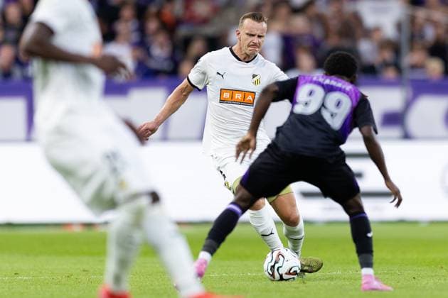 250724 Marius Lode of Häcken during the UEFA Europa League second qualifying round match between Anderlecht and Häcken on July 24, 2025 in Brussels Photo Michael Erichsen BILDBYRAN COP 89 MI0855 anderlecht bbeng europa league football fotball fotboll häcken kval qualification qualifying round soccer uefa europa league  Copyright: MICHAELxERICHSEN BB250724MI102