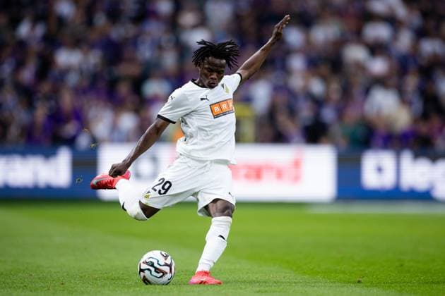 250724 Severin Nioule of Häcken during the UEFA Europa League second qualifying round match between Anderlecht and Häcken on July 24, 2025 in Brussels Photo Michael Erichsen BILDBYRAN COP 89 MI0855 anderlecht bbeng europa league football fotball fotboll häcken kval qualification qualifying round soccer uefa europa league  Copyright: MICHAELxERICHSEN BB250724MI106