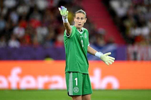 Soccer Women Euro 2025 Semifinal 23 07 2025 Germany Spain Goalkeeper Ann Katrin Berger Germany