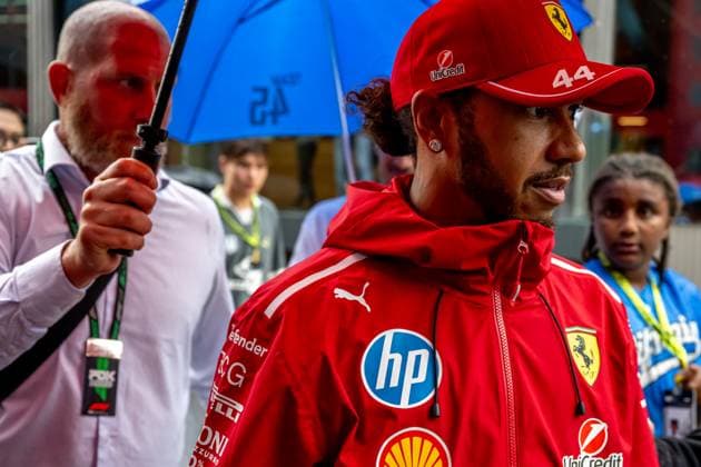 STAVELOT, BELGIUM: Lewis Hamilton, racing for the Ferrari team during the 2025 Formula 1 Belgian Grand Prix at the Circuit de Spa-Francorchamps in Stavelot, Belgium