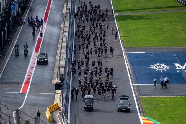 STAVELOT, BELGIUM: Pierre Gasly, racing for the Alpine team during the 2025 Formula 1 Belgian Grand Prix at the Circuit de Spa-Francorchamps in Stavelot, Belgium