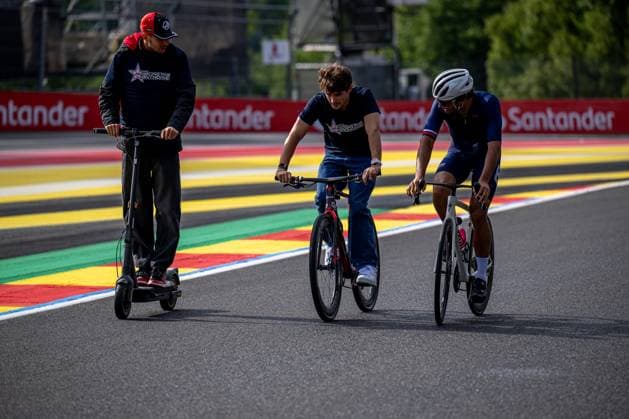 STAVELOT, BELGIUM: Charles Leclerc, racing for the Ferrari team during the 2025 Formula 1 Belgian Grand Prix at the Circuit de Spa-Francorchamps in Stavelot, Belgium