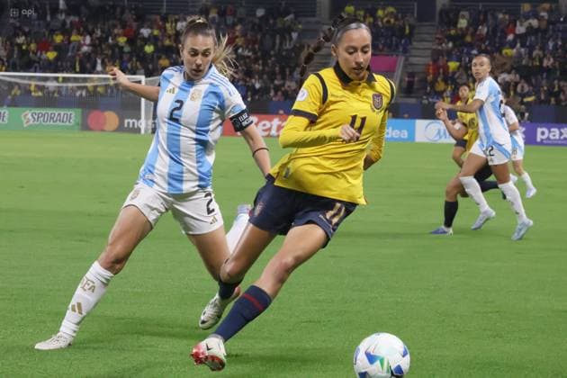 COPA AMERICA FEMENINA ECUADOR VS ARGENTINA July 24, 2025 Meeting between Ecuador VS Argentina for Copa America Femenina at the Banco Guayaquil stadium QUITO PICHINCHA ECUADOR Copyright: xHENRYxLAPOx