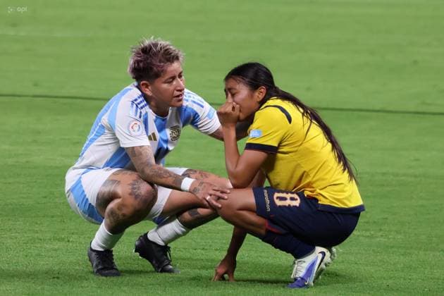 COPA AMERICA FEMENINA ECUADOR VS ARGENTINA July 24, 2025 Meeting between Ecuador VS Argentina for Copa America Femenina at the Banco Guayaquil stadium QUITO PICHINCHA ECUADOR Copyright: xHENRYxLAPOx