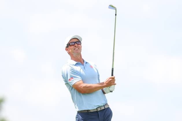 July 24th, 2025: Adam Scott of Australia during the first round of the 3M Open 2025 at TPC Twin Cities on July 24, 2025 in Blaine, Minnesota. -CSM Blaine USA - ZUMAc04_ 20250724_zma_c04_258 Copyright: xStevenxGarciax